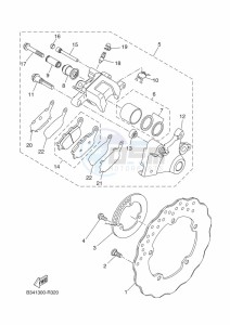 XSR700 MTM690D-U (BJY1) drawing REAR BRAKE CALIPER