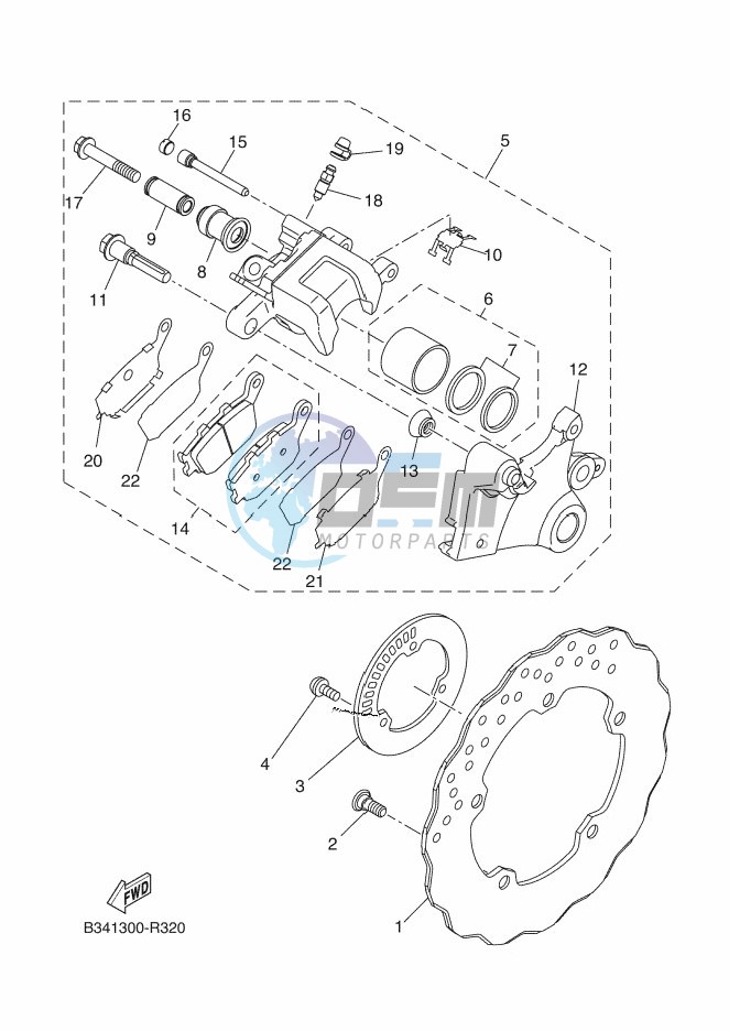 REAR BRAKE CALIPER