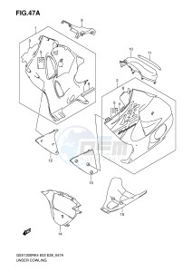 GSX1300R (E3-E28) Hayabusa drawing UNDER COWLING (GSX1300RZK4)