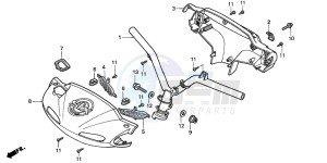 SFX50 drawing STEERING HANDLE/ HANDLE COVER (1)