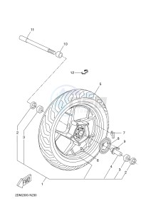 YP125RA (ABS) X-MAX 125 ABS (2DMJ 2DMJ) drawing FRONT WHEEL