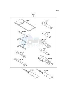 ZZR1400_ABS ZX1400FCF FR GB XX (EU ME A(FRICA) drawing Owner's Tools