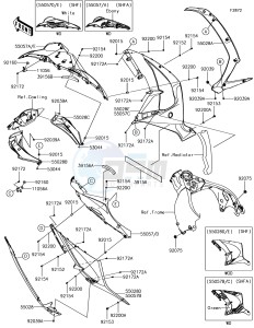 NINJA ZX-10R ZX1000SHFA XX (EU ME A(FRICA) drawing Cowling Lowers