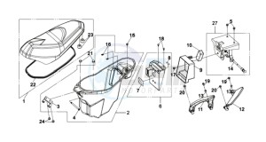 JET SPORT 50 drawing BUDDYSEAT - HELMET BOX - CARRIER