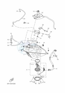 CZD300-A XMAX 300 (BBA3) drawing FUEL TANK