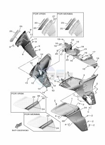 TRACER 9 GT MTT890D (BAP1) drawing COWLING