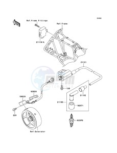 KLF250 KLF250A6F EU GB drawing Ignition System