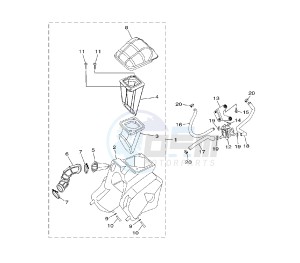 XT X BRA 125 drawing INTAKE