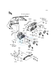 ZZR1400 ABS ZX1400JGF GB XX (EU ME A(FRICA) drawing Headlight(s)