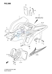 LT-Z400 (E3-E28) drawing REAR FENDER (MODEL K7)