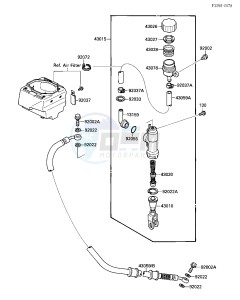 KXF 250 A [TECATE 4] (A1-A2) [TECATE 4] drawing REAR MASTER CYLINDER