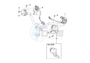 YQ AEROX 50 drawing HANDLE SWITCH - LEVER