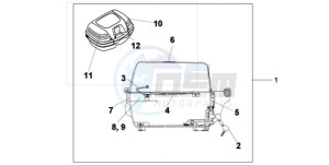 XL1000V9 E / MKH drawing TOP BOX 45L UNPAINTED