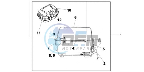 TOP BOX 45L UNPAINTED