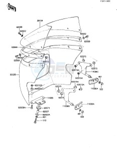 KZ 550 D [GPZ] (D1) [GPZ] drawing FAIRING