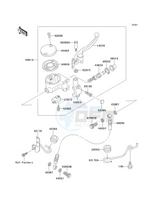 VN 1500 J [VULCAN 1500 DRIFTER] (J1-J2) [VULCAN 1500 DRIFTER] drawing FRONT MASTER CYLINDER