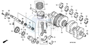 CB1300SA9 SI / ABS BCT MME TWO TY2 drawing CRANKSHAFT/PISTON