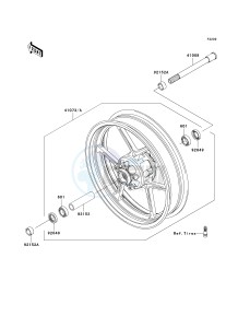 ZR 750 L [Z750 AU] (L7F-L8F) L7F drawing FRONT HUB