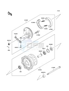 KLX110 KLX110A6F EU drawing Front Hub