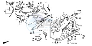 CBR600RAA F / CMF drawing LOWER COWL (L.) (CBR600RR9,A/RA9,A)