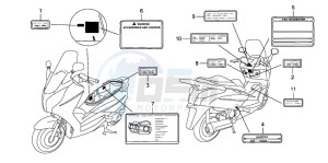 FES150A 125 S-WING drawing CAUTION LABEL (FES1257/A7)(FES1507/A7)