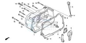 TRX90 drawing RIGHT CRANKCASE COVER