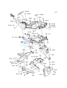 VERSYS 1000 KLZ1000BGF FR GB XX (EU ME A(FRICA) drawing Rear Fender(s)