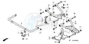 TRX420FPAC TRX420 ED drawing REAR ARM