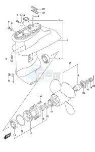 DF 20A drawing Gear Case w/High Thrust Prop