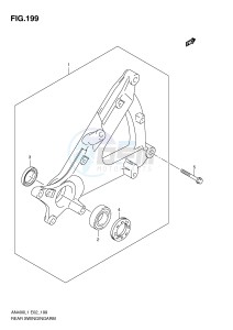 AN400 (E2) Burgman drawing REAR SWINGING ARM