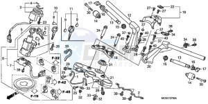 ST1300A9 UK - (E / ABS MKH MME) drawing HANDLE PIPE/TOP BRIDGE