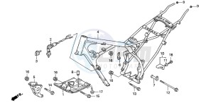 CRF100F drawing FRAME BODY