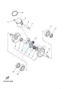 YZ85 YZ85LW (1SN4 1SN6 1SP4 1SP6) drawing CRANKSHAFT & PISTON