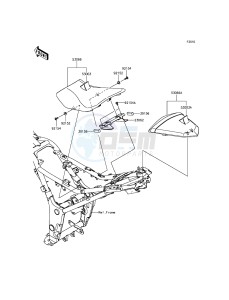 NINJA 300 ABS EX300BEF XX (EU ME A(FRICA) drawing Seat