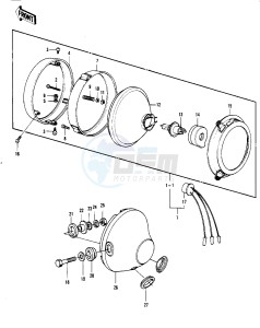 KZ 1000 G [CLASSIC] (G1) [CLASSIC] drawing HEADLIGHT