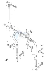 SV650S (E2) drawing FRONT BRAKE HOSE