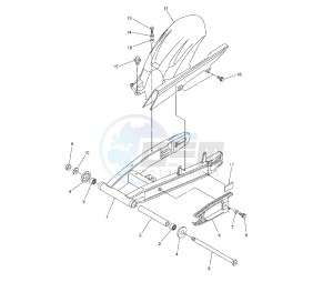 FZ6 FAZER S2 600 drawing REAR ARM