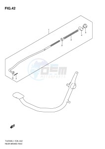 TU250X (E28) drawing REAR BRAKE ROD