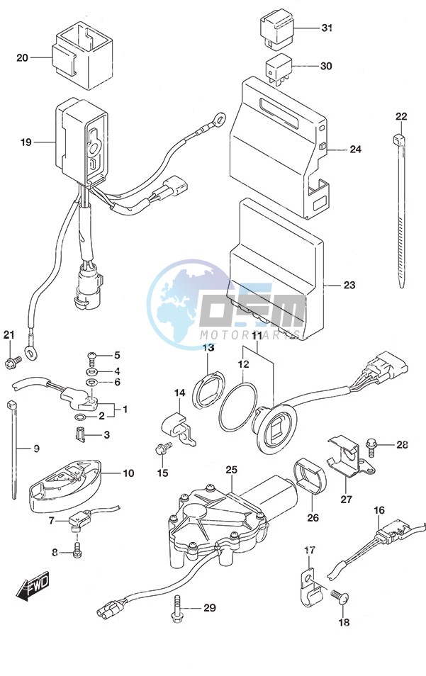 PTT Switch/Engine Control Unit