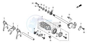 CB600F CB600F drawing GEARSHIFT DRUM