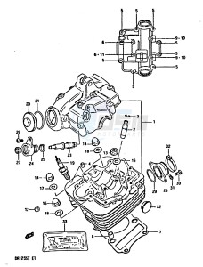 DR125S (E2) drawing CYLINDER HEAD