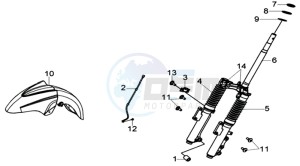 JOYRIDE 125 EVO L6 drawing FRONT FORK/ FRONT FENDER