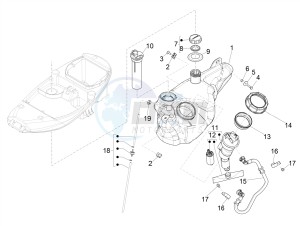 LIBERTY 125 4T E4 POSTE (EMEA) drawing Fuel tank