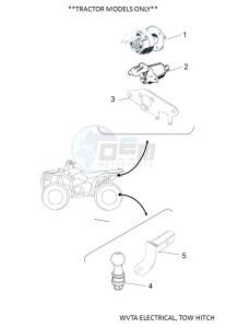 YFM700FWAD YFM70GPXK (B4FA) drawing WVTA ELECTRICAL, TOW HITCH