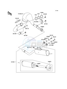 KX65 KX65ABF EU drawing Muffler(s)