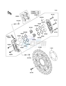 NINJA ZX-6R ZX636-C1H FR GB XX (EU ME A(FRICA) drawing Front Brake