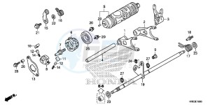 TRX500FA5H TRX500FA ED drawing GEARSHIFT FORK
