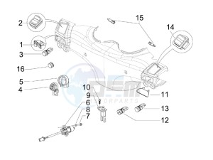 Beverly 300 ie Tourer (USA) USA drawing Selectors - Switches - Buttons