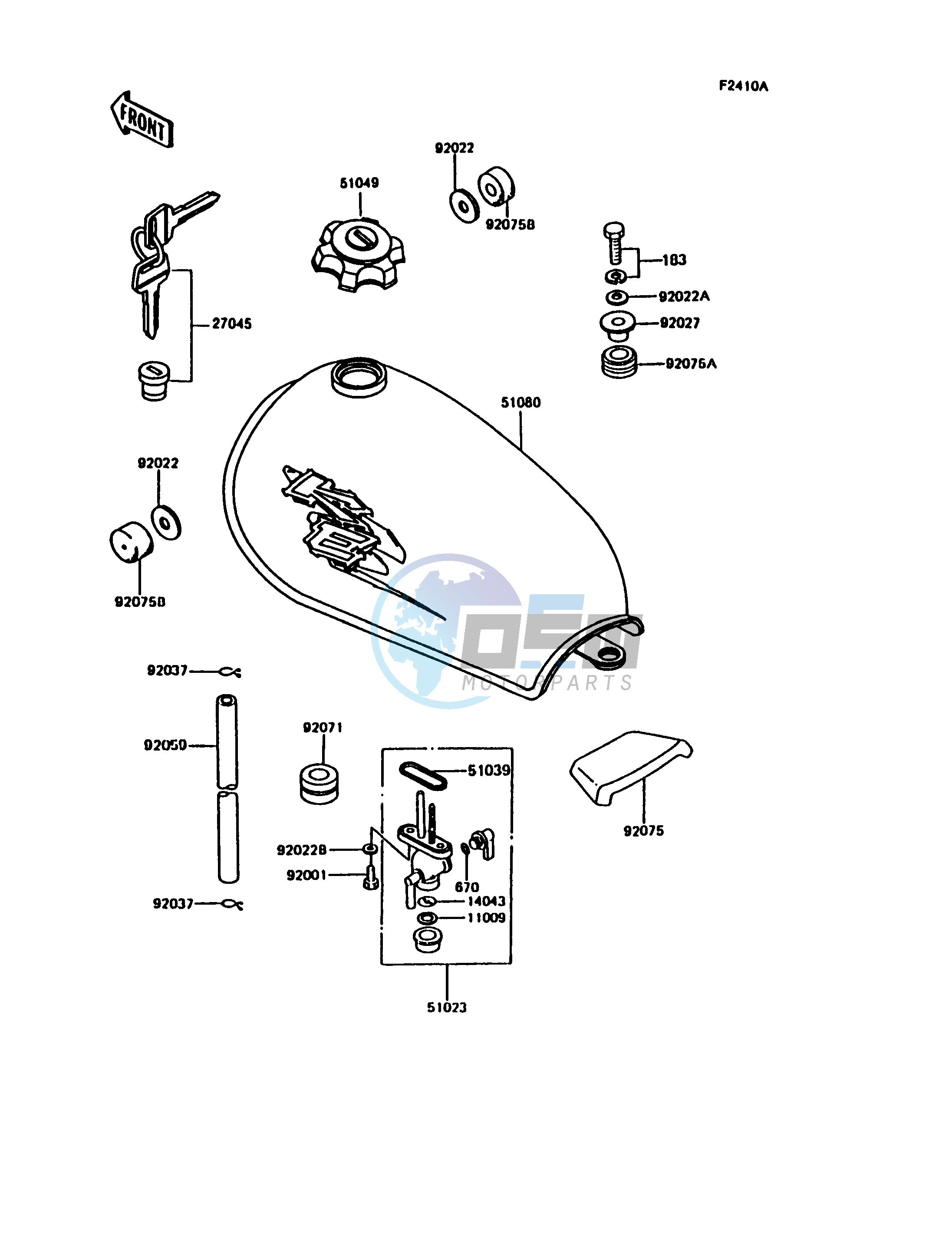 FUEL TANK-- KE100-B15- -