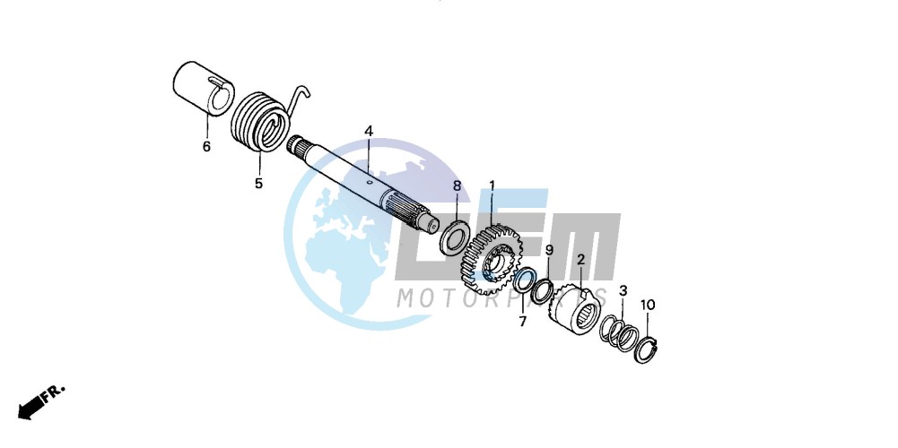 KICK STARTER SPINDLE